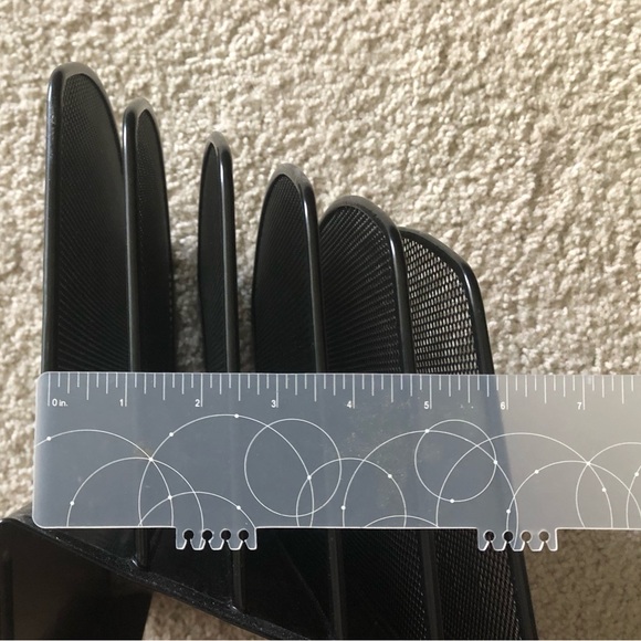 Heavy Duty Metal Desktop Five Row File Organizer Black - Picture 4 of 4